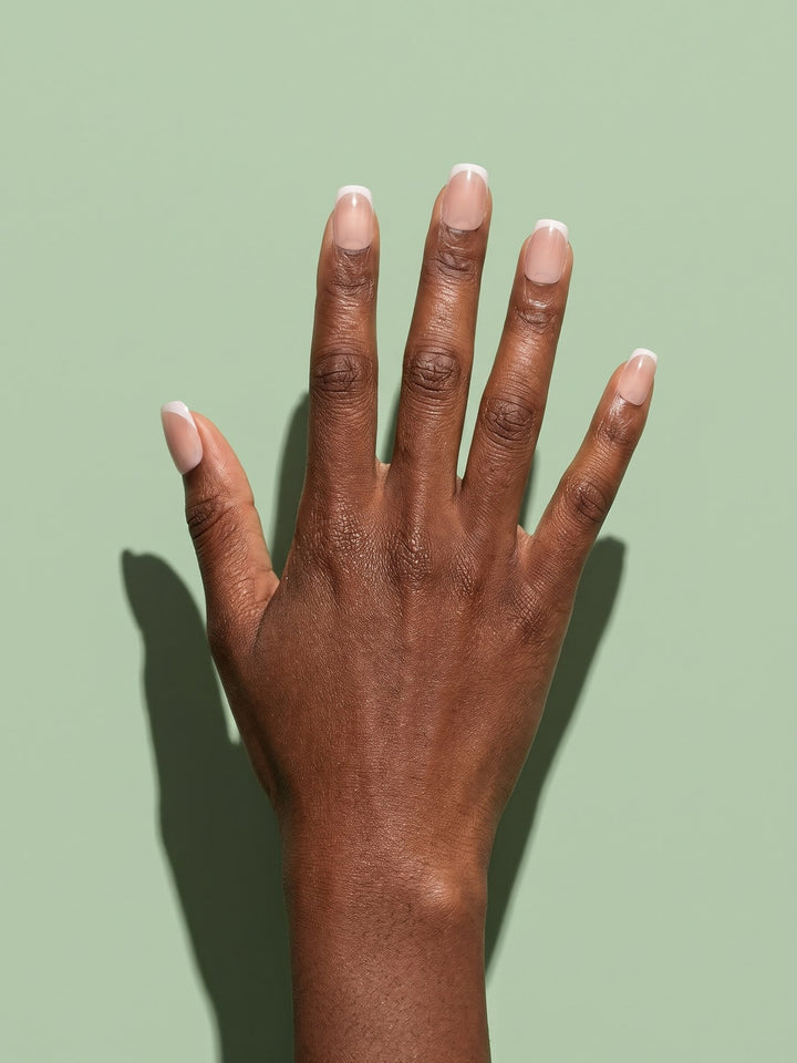 Nude Gradient French Short Square Press-On Nails