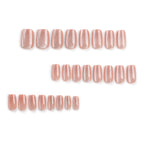 Rose Cat Eye Short Square Press-On Nails – rosy nude cat eye with a soft shifting shimmer, photo 7