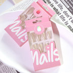 Champagne Pearl Chrome Almond Press-On Nails – champagne nude with a pearly chrome glaze, photo 5