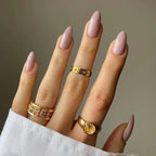 Almond Press-On Nails – Rosy Nudes – Dusty Mauve
