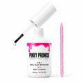 Pinky Promise 3-in-1 nail glue remover with brush and cuticle stick on white