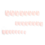 Nude Micro French Short Press-On Nails – sheer pink nude with a thin white micro french tip, photo 5