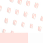 Nude Micro French Short Press-On Nails – sheer pink nude with a thin white micro french tip, photo 7