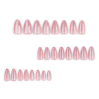 Pink Shimmer Almond Press-On Nails – sheer rosy pink with fine shimmer, photo 6