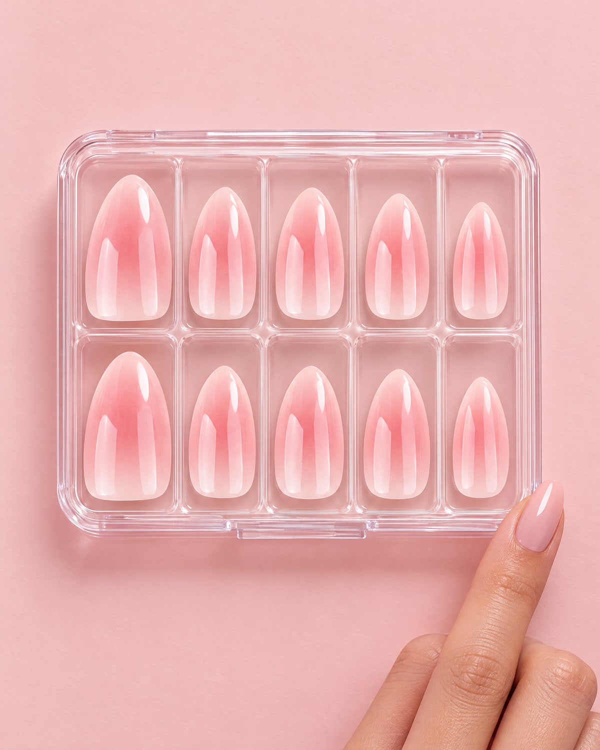 Step 6 reuse: nails placed back in a storage tray