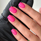 Short Square Press-On Nails – Pinks – Hot Pink