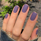Short Square Press-On Nails – Lilacs – Lavender Grey