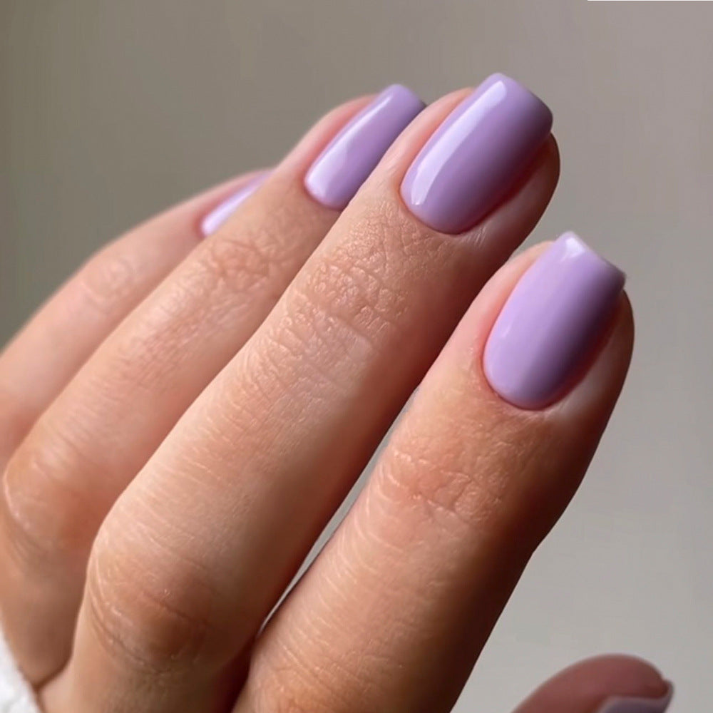 Short Square Press-On Nails – Lilacs – Lilac