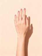 Rose Jelly press-on nails on a hand