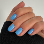 Short Square Press-On Nails – Brights – Sky Blue