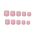 Baby Pink Short square press-on nails on white