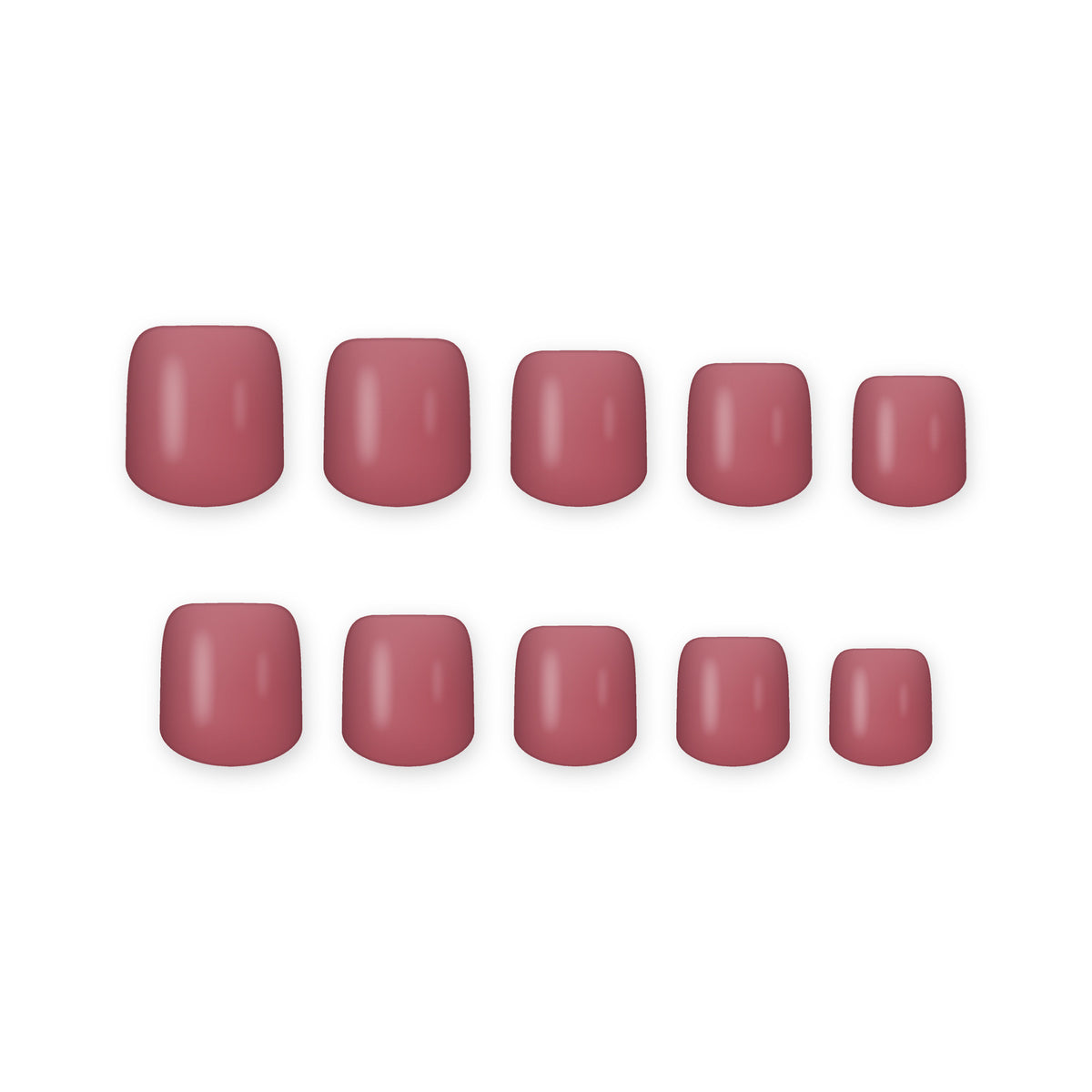 Rose Jelly Short square press-on nails on white